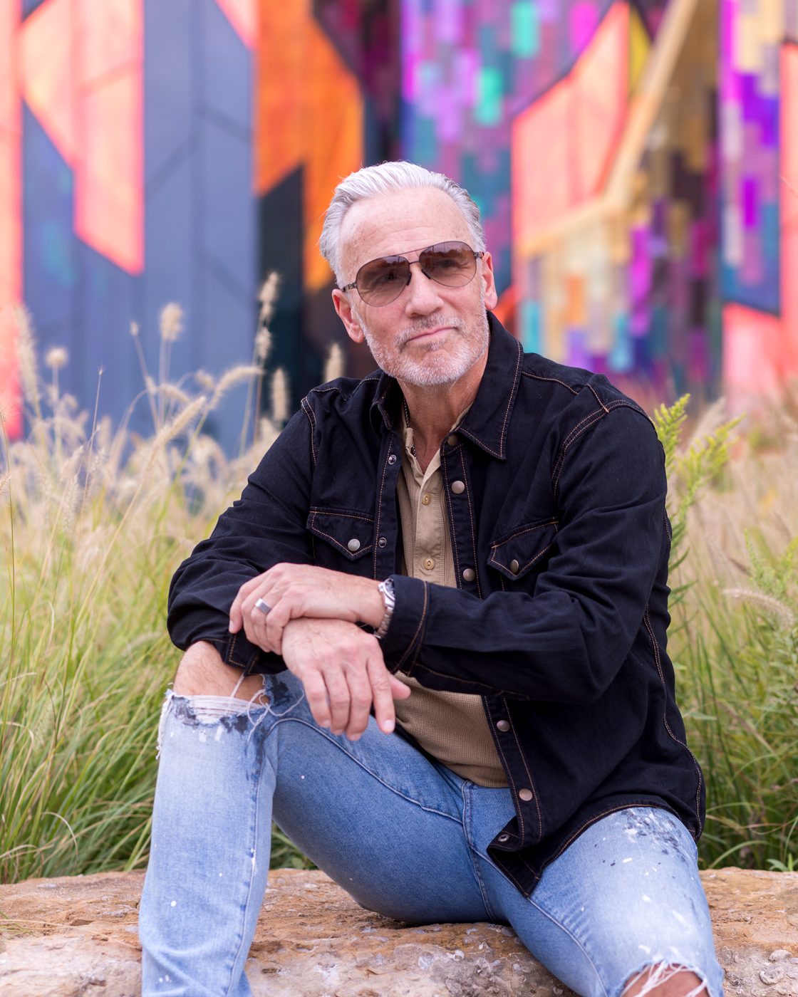 Glenn Fisher — Black denim overshirt